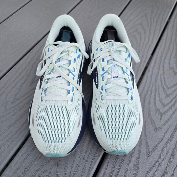 Brooks Women's Adrenaline GTS 23 Running Shoes Blue Glass/Marina, Size 10 - Picture 1 of 6